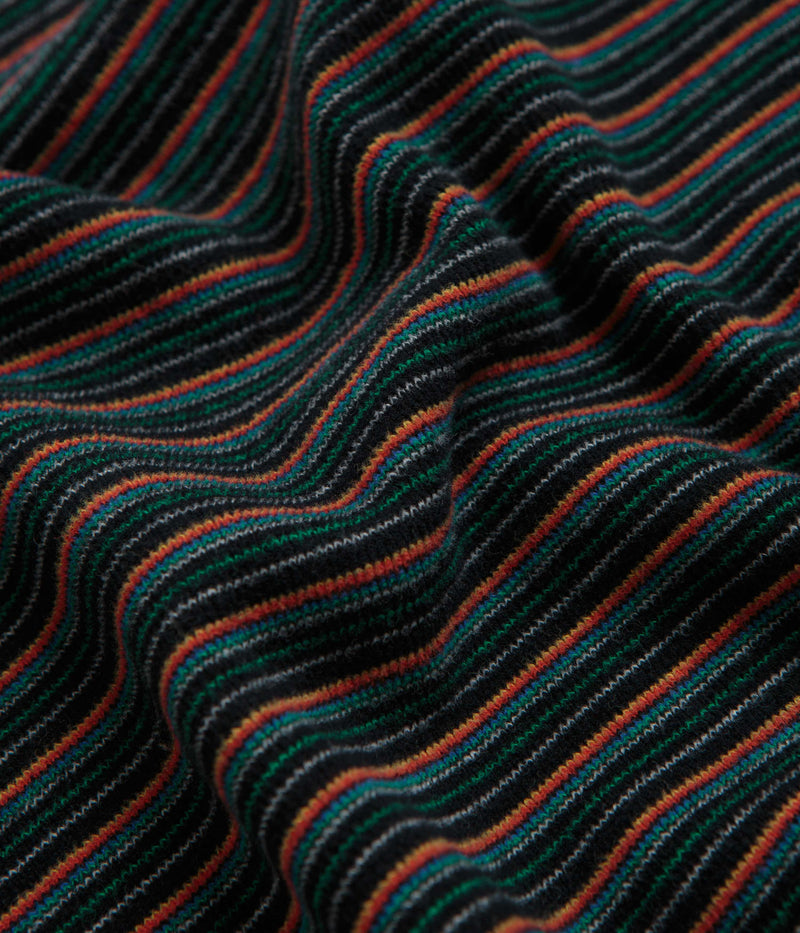 Quasi Sync Striped T-Shirt in Black