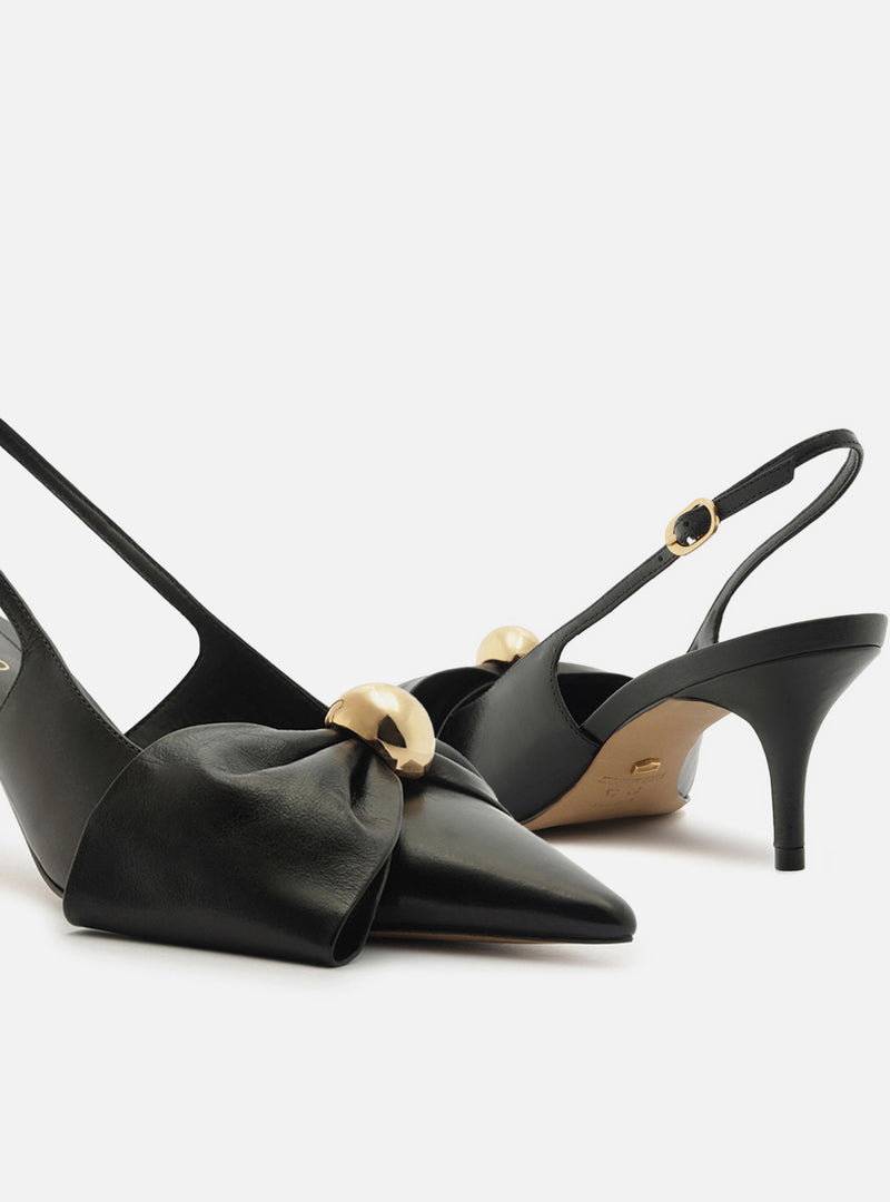 Rayna Low Stiletto Leather Pump Pumps F/25