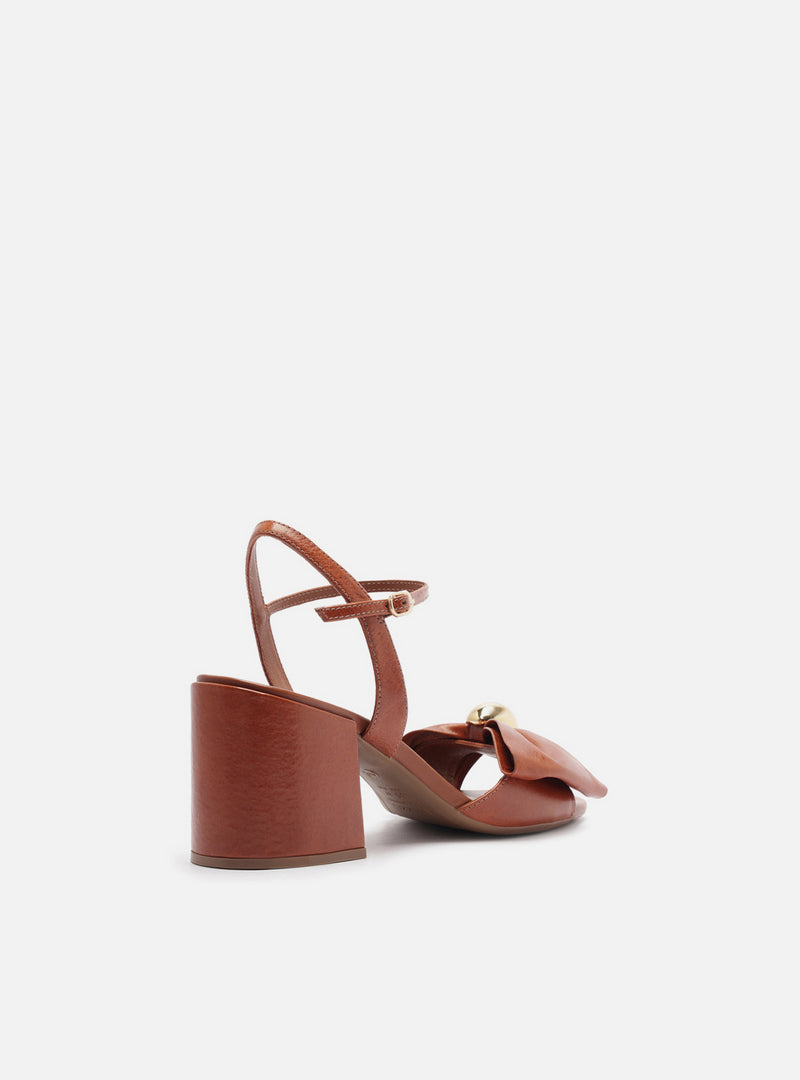 Rayna Mid Block Leather Sandal Sandals F/25