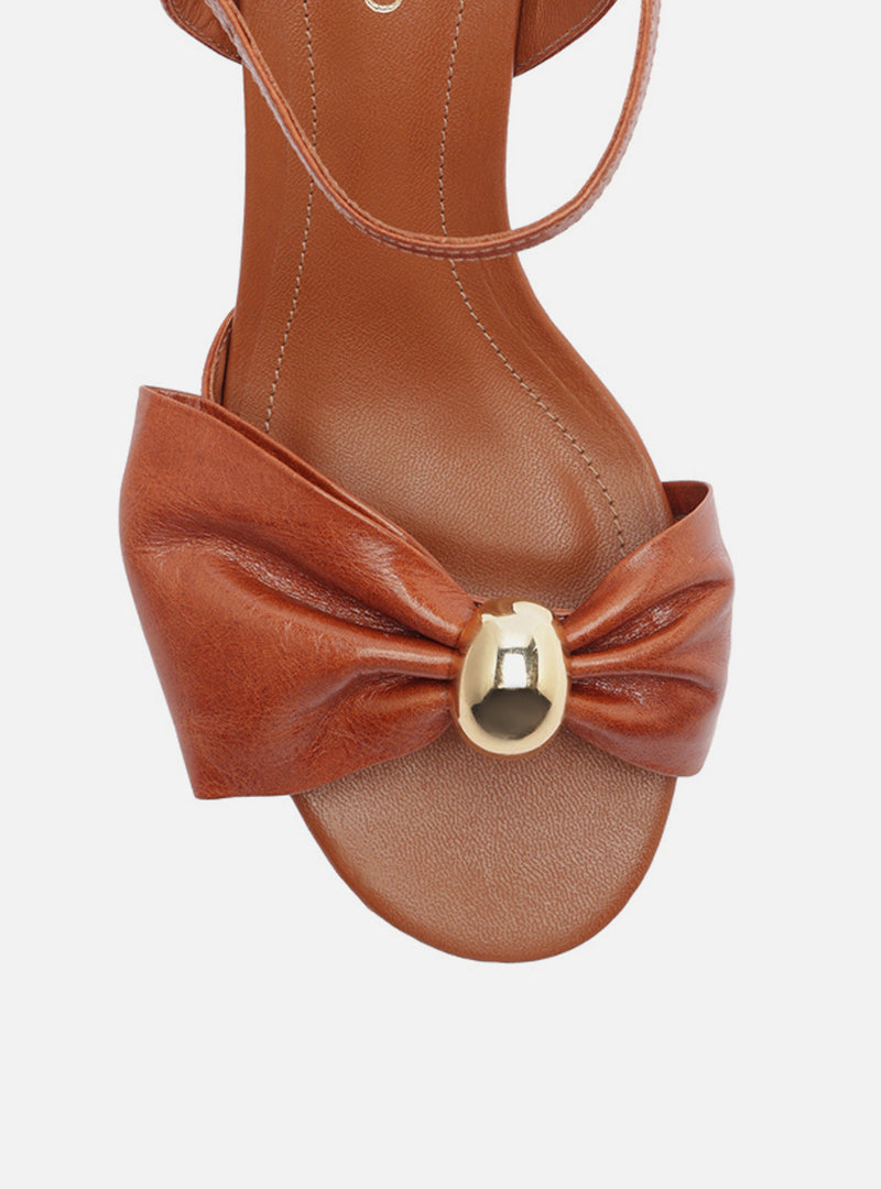 Rayna Mid Block Leather Sandal Sandals F/25
