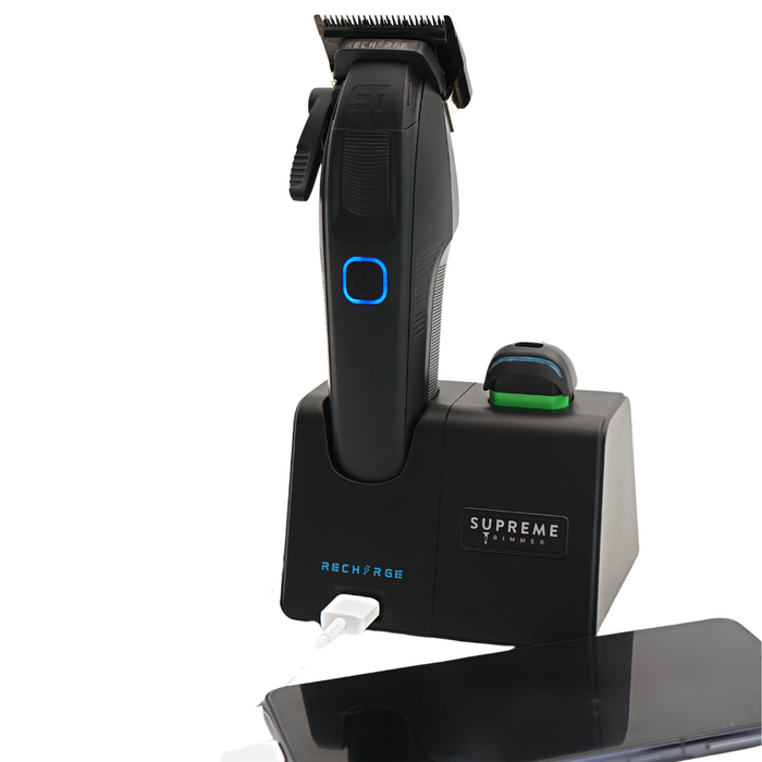 Supreme Trimmer Recharge Clipper Charging Station with Dual Removable Batteries