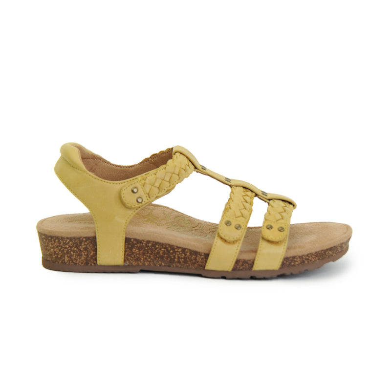 Reese Adjustable Gladiator Sandal #color_yellow