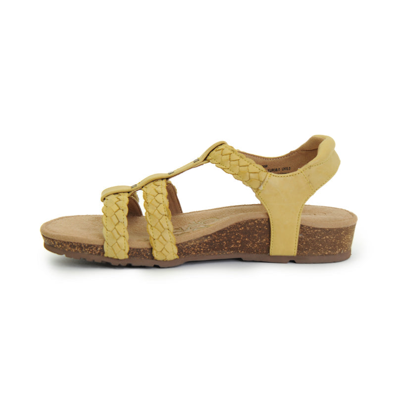 Reese Adjustable Gladiator Sandal #color_yellow