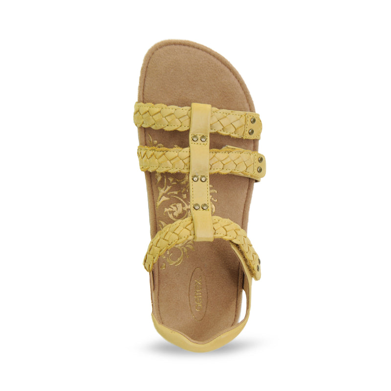Reese Adjustable Gladiator Sandal #color_yellow