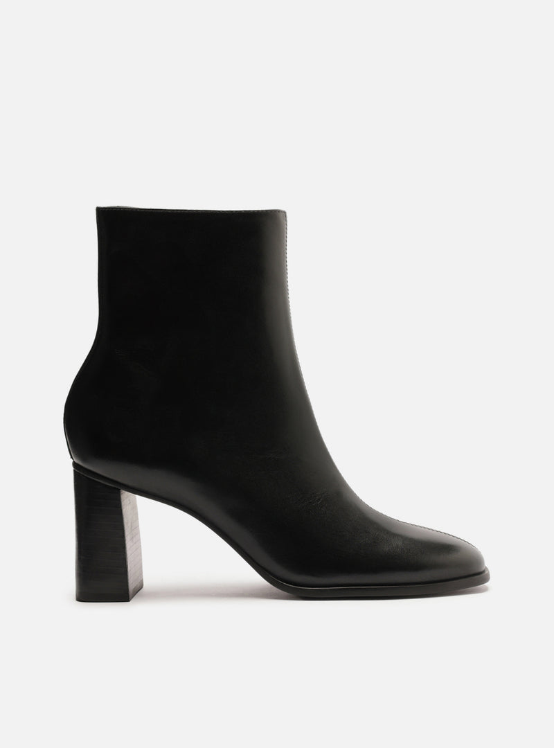 Regina Mid Block Leather Boot Booties F/25