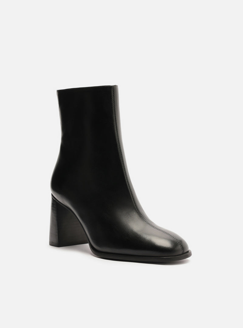 Regina Mid Block Leather Boot Booties F/25