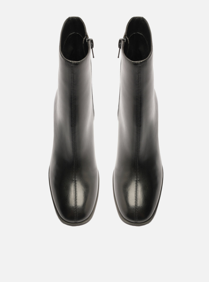 Regina Mid Block Leather Boot Booties F/25