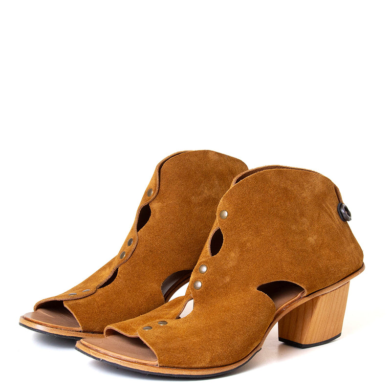 Research Women's Heeled Suede Sandal