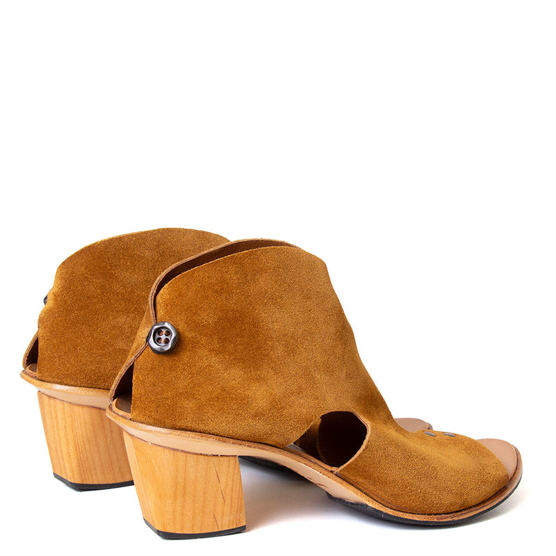 Research Women's Heeled Suede Sandal