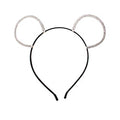 Rhinestone Studded Mouse Ears Headband Headband Something Special LA hdy6717S Silver
