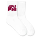 Ribbed Crew Socks- Alpha phi