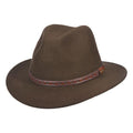 Richmond Crushable Water Repellent Wool Felt Safari Hat - Scala Hat Safari Hat Scala Hats DF47-OLIVE2 Olive Medium (57 cm)