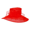 Rose Center Large Organza Hat Dress Hat Something Special LA hto2008RD Red