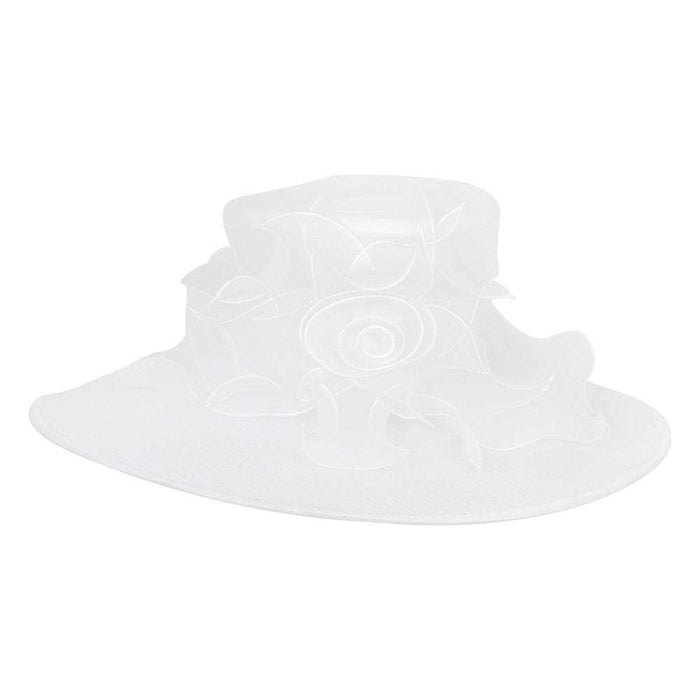 Rose Center Large Organza Hat Dress Hat Something Special LA