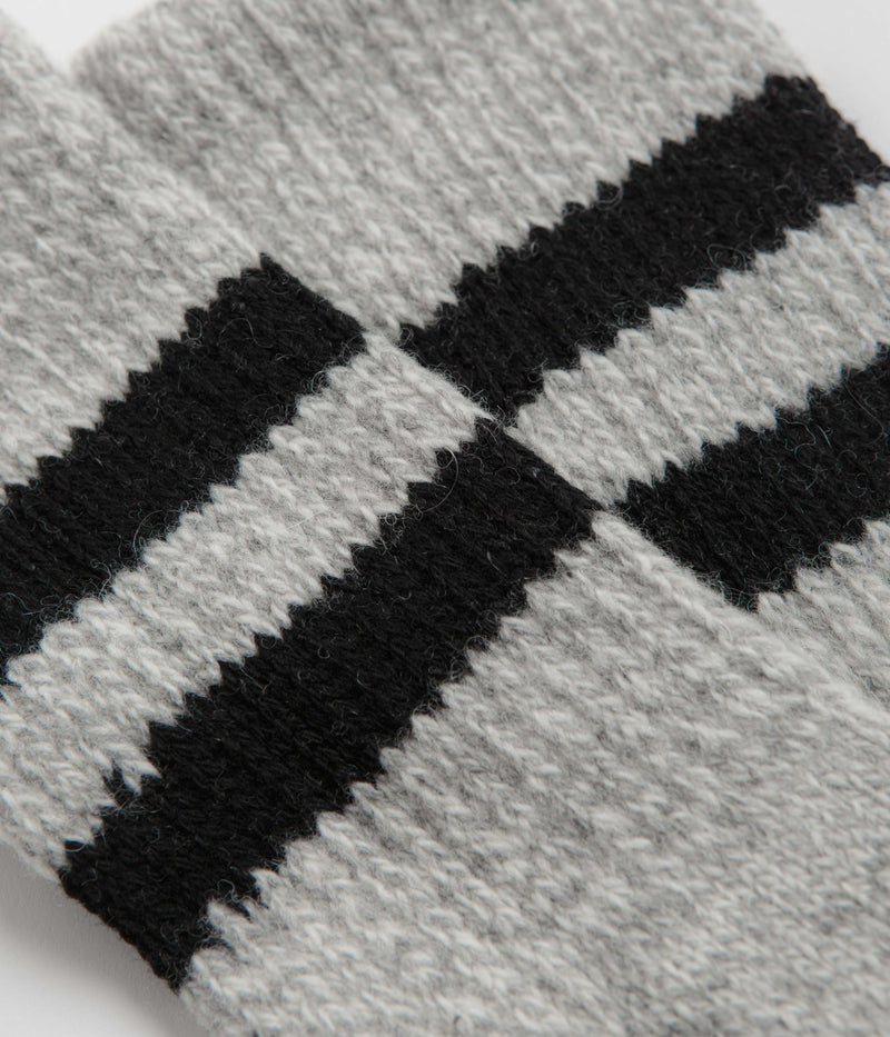 RoToTo Retro Winter Socks in Grey and Black