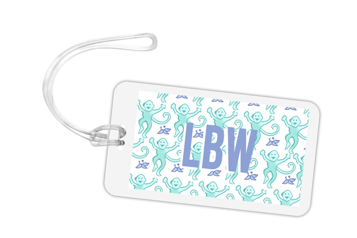 RR Inspired Bag Tag - Teal Monkeys