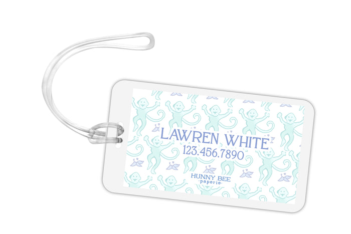 RR Inspired Bag Tag - Teal Monkeys