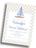 Sailboat Birthday Invitation