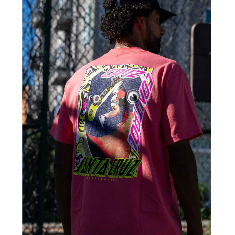 Santa Cruz Roskopp Cruz Control T-Shirt - Coral