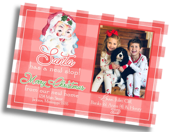 Santa Has A New Stop Moving Announcement Card
