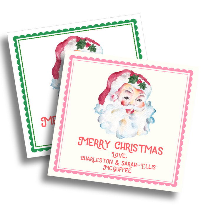 Santa Scalloped Gift Card