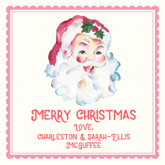 Santa Scalloped Gift Card