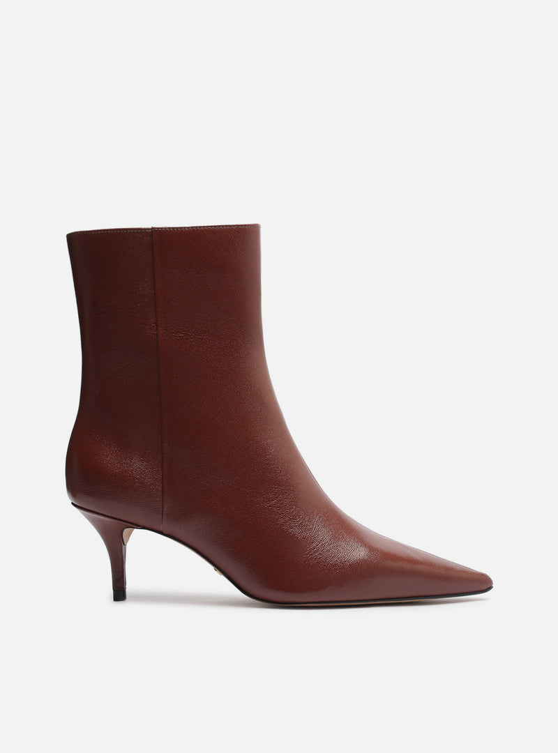 Sasha Low Stiletto Leather Boot Booties F/25
