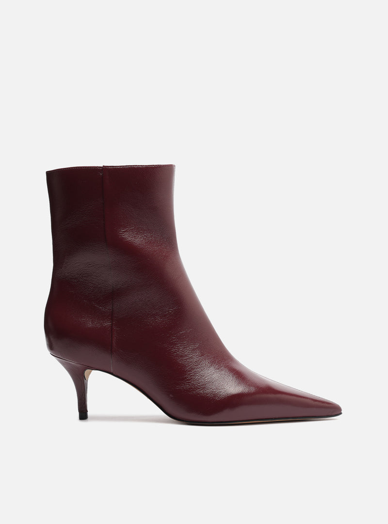 Sasha Low Stiletto Leather Boot Booties F/25
