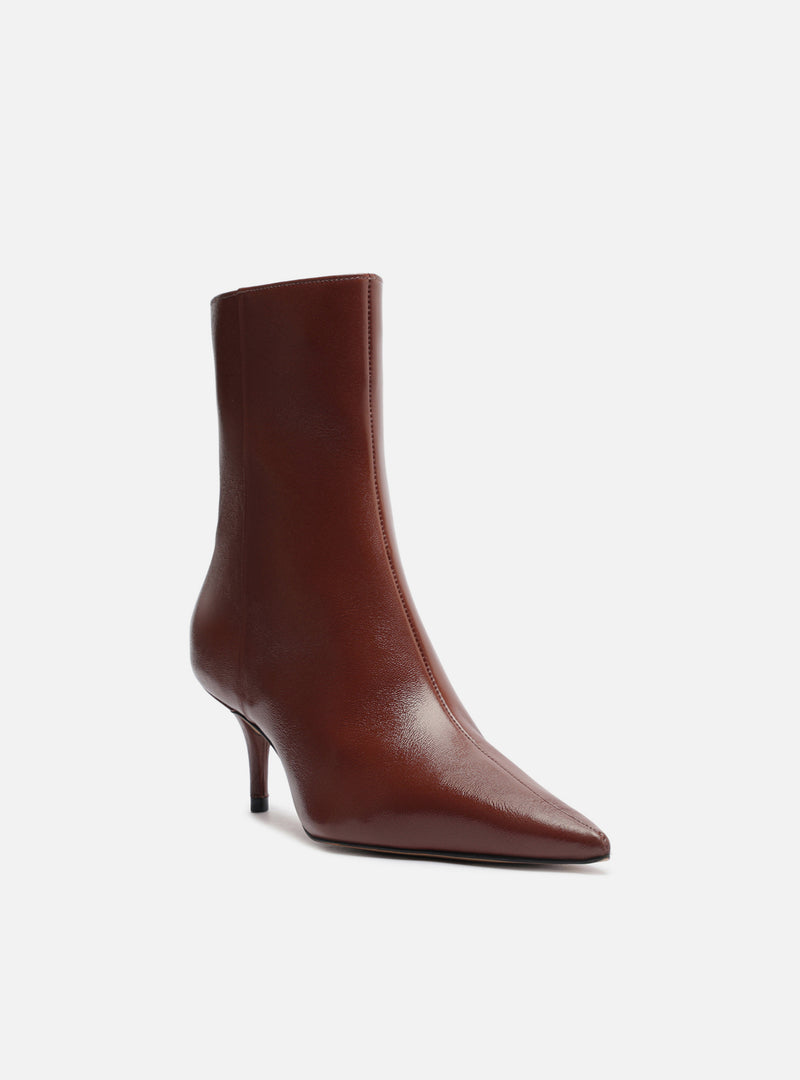 Sasha Low Stiletto Leather Boot Booties F/25
