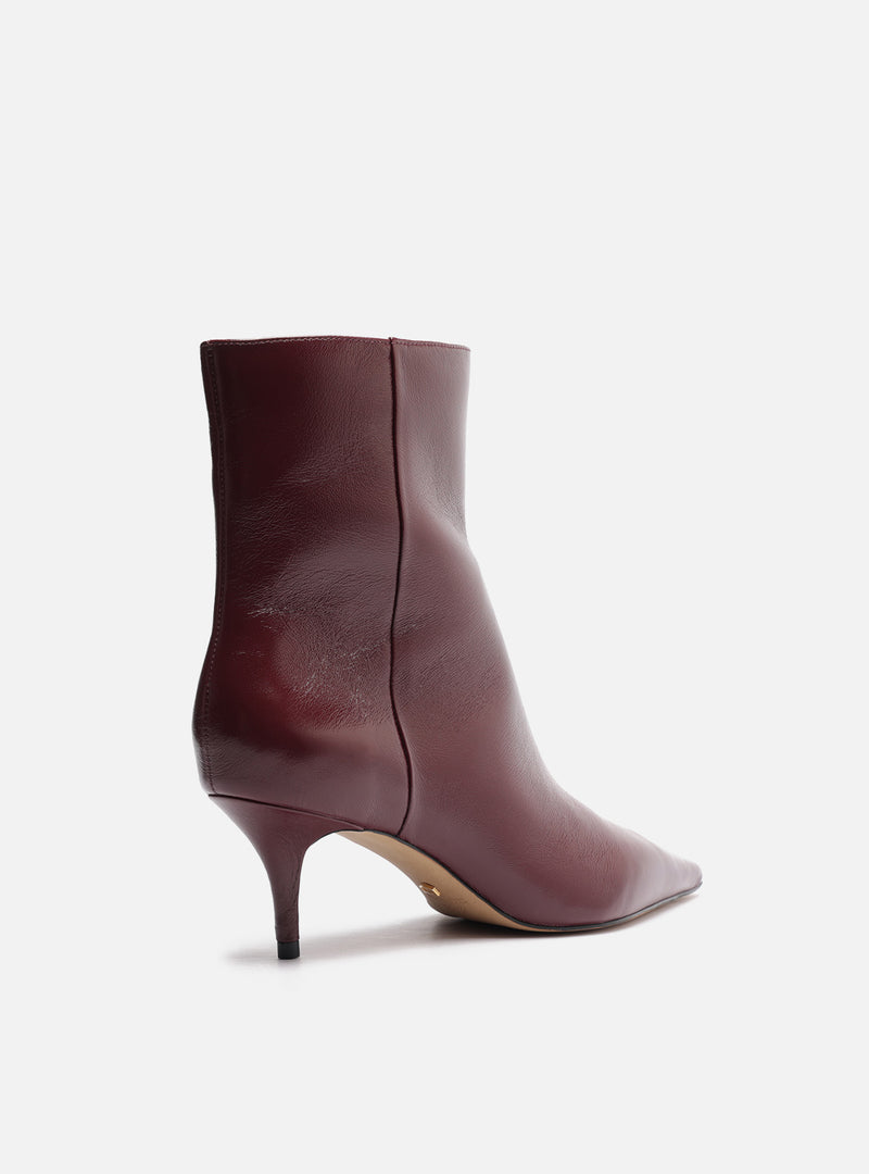 Sasha Low Stiletto Leather Boot Booties F/25