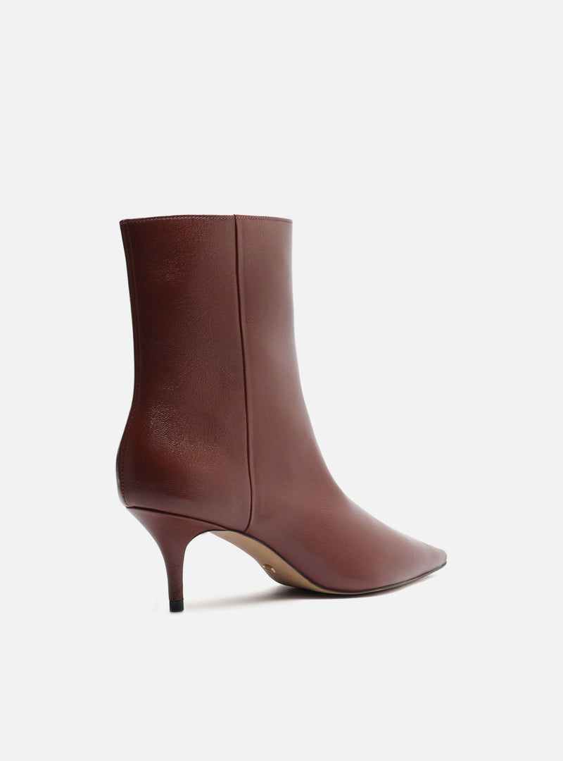 Sasha Low Stiletto Leather Boot Booties F/25