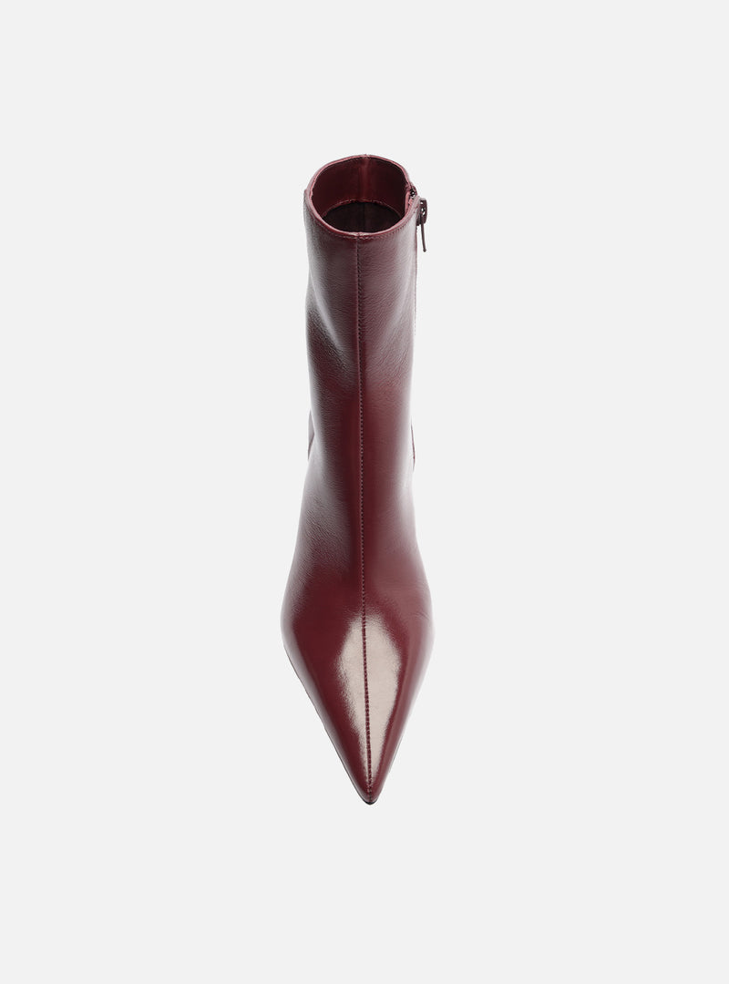 Sasha Low Stiletto Leather Boot Booties F/25