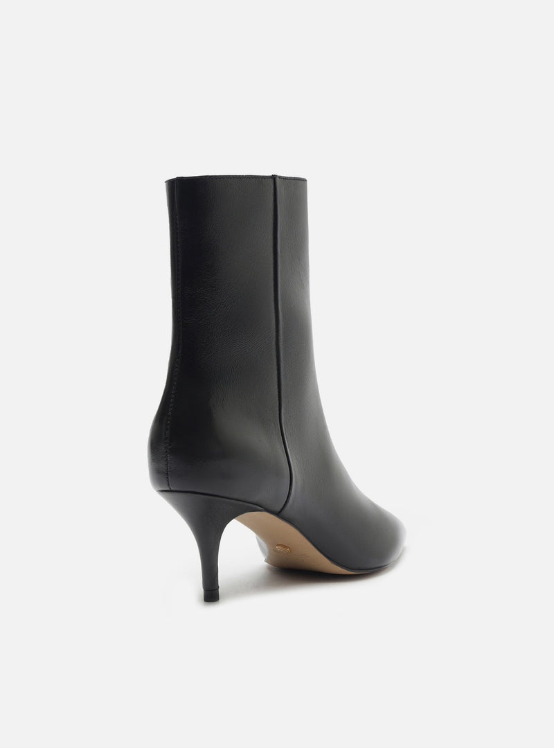 Sasha Low Stiletto Leather Boot Booties F/25