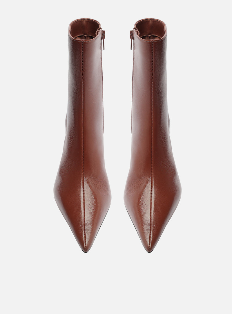 Sasha Low Stiletto Leather Boot Booties F/25