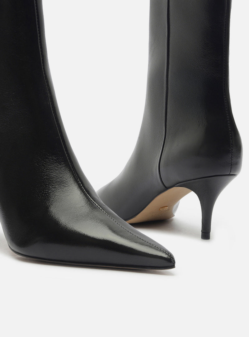 Sasha Low Stiletto Leather Boot Booties F/25
