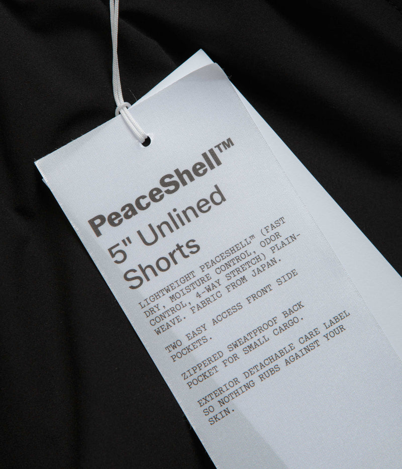 Satisfy PeaceShell 5" Unlined Shorts in Black