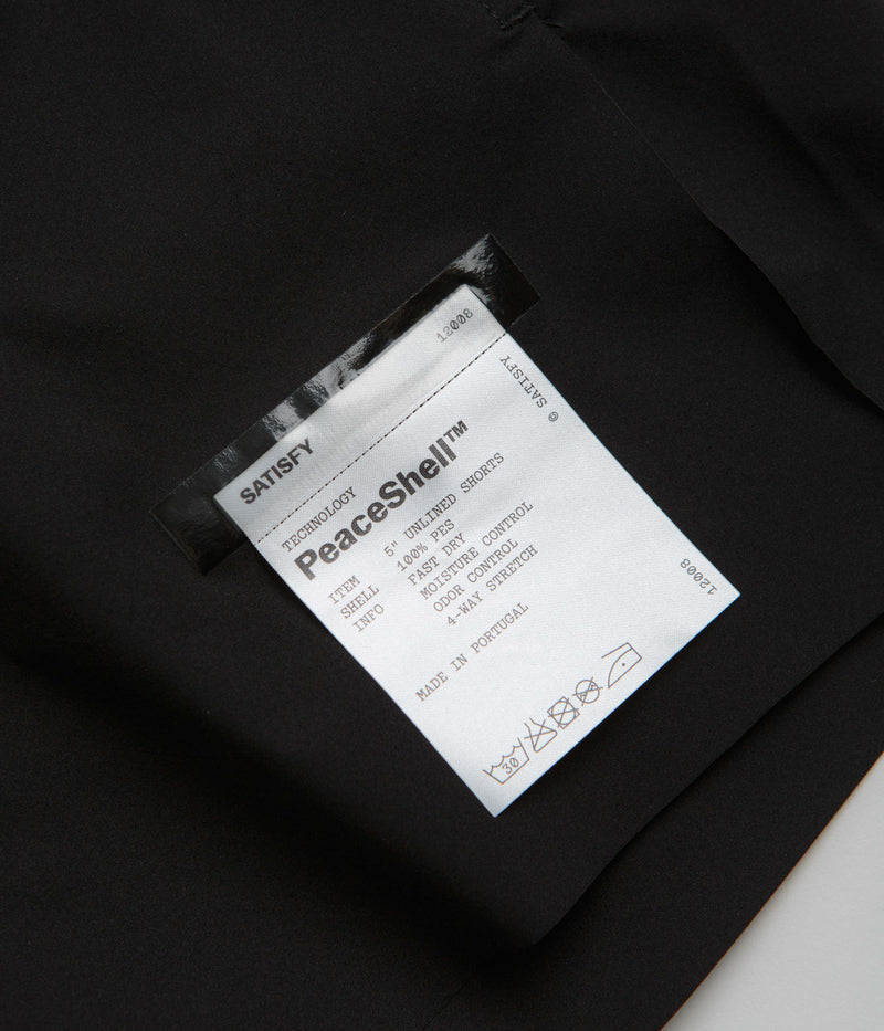 Satisfy PeaceShell 5" Unlined Shorts in Black