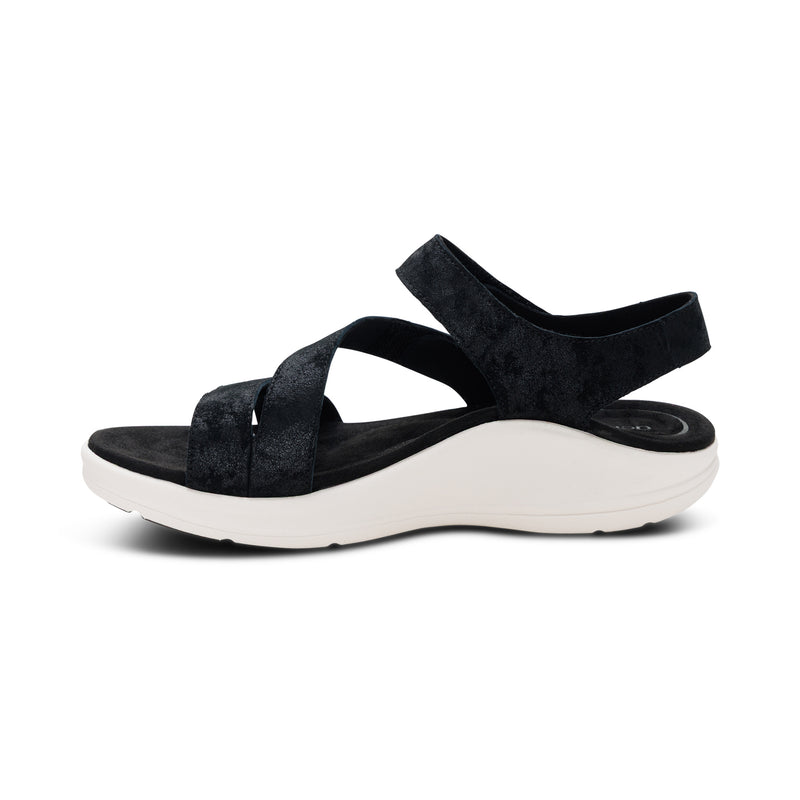 Savannah Adjustable Quarter Strap Sandal #color_black