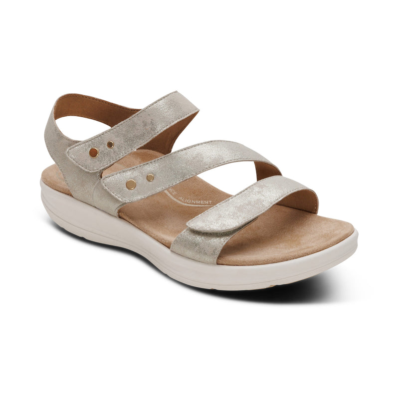 Savannah Adjustable Quarter Strap Sandal #color_champagne