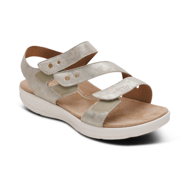 Savannah Adjustable Quarter Strap Sandal #color_champagne