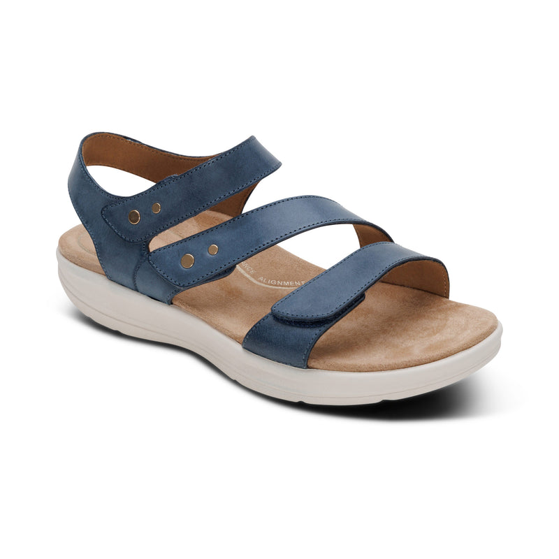 Savannah Adjustable Quarter Strap Sandal #color_hazy blue