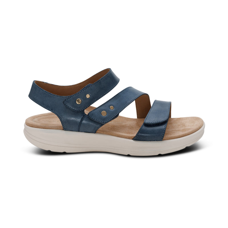 Savannah Adjustable Quarter Strap Sandal #color_hazy blue