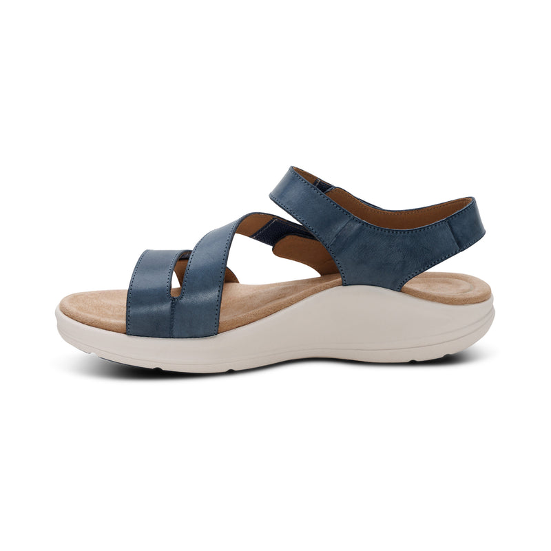 Savannah Adjustable Quarter Strap Sandal #color_hazy blue