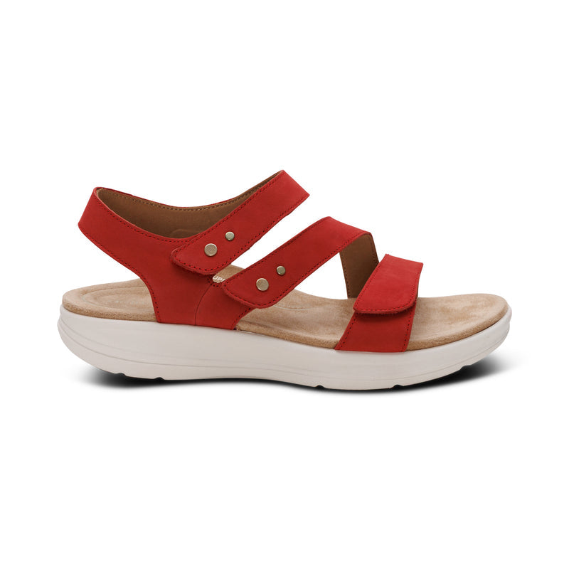 Savannah Adjustable Quarter Strap Sandal #color_red