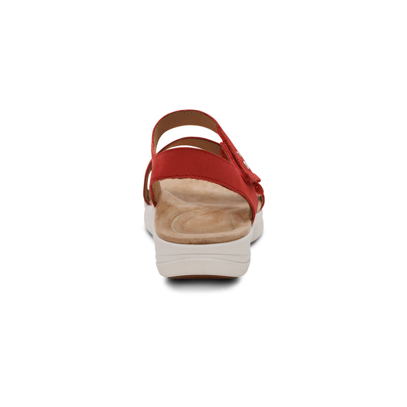 Savannah Adjustable Quarter Strap Sandal #color_red