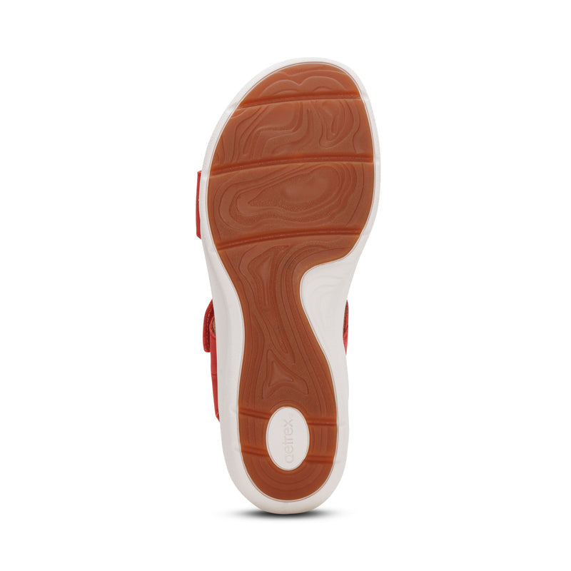 Savannah Adjustable Quarter Strap Sandal #color_red