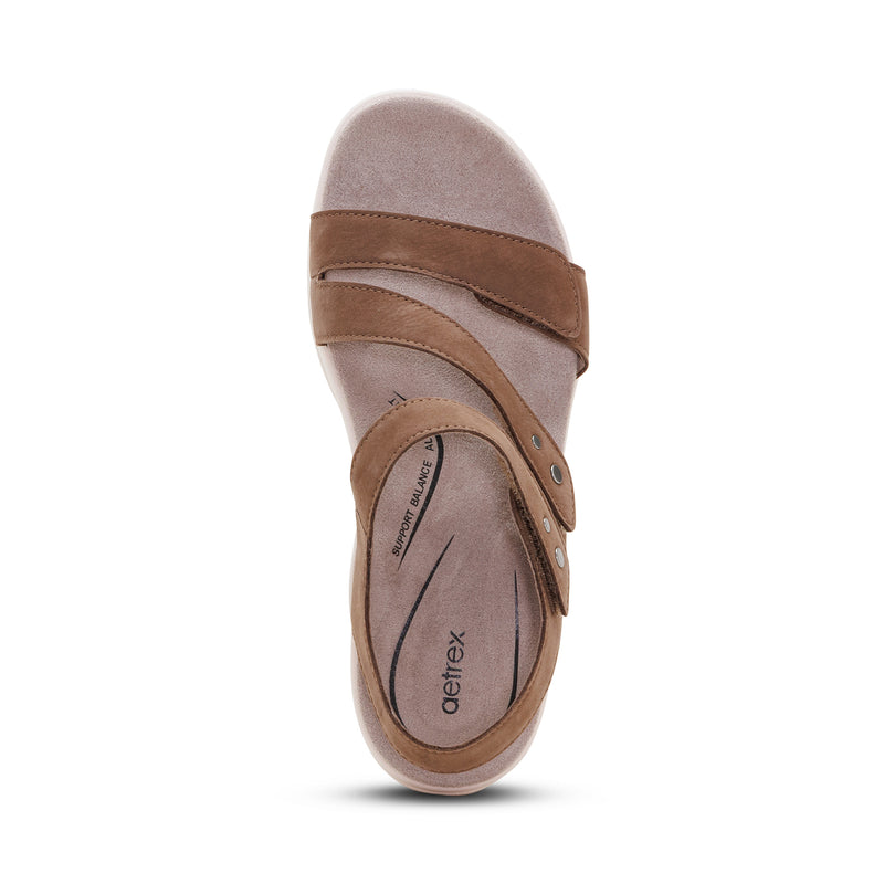 Savannah Adjustable Quarter Strap Sandal #color_taupe