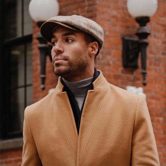 Saville Harris Tweed Wool Ivy Cap - Stetson Hat Flat Cap Stetson Hats