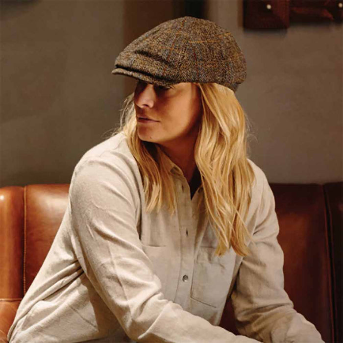 Saville Harris Tweed Wool Ivy Cap - Stetson Hat Flat Cap Stetson Hats