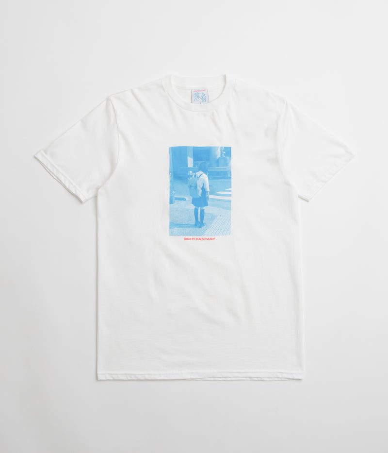 Sci-Fi Fantasy Cruel Technology T-Shirt in White